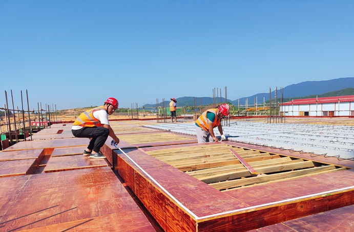 綠色建材科技產業園項目首批裝配式構件成功吊裝